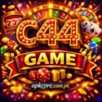 C444 Game mobile interface showing online casino games and real cash earning options