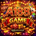 A188 Game APK download interface showing wallet system, local payments, and online gaming features for Android users