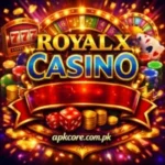 Royal X Game Android dashboard showing wallet system, bonus section, and secure local payment withdrawal options