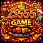 ZS555 Game Android dashboard showing wallet system, bonus section, deposit options, and secure withdrawal interface